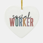 Geschenke für den Abschluss von Sozialarbeitern Keramik Ornament (Vorne)