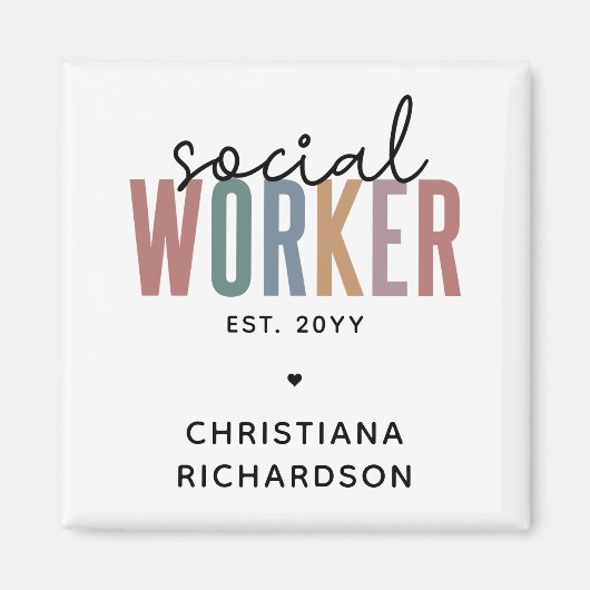 Geschenke für den Abschluss von Sozialarbeitern Magnet (Vorne)