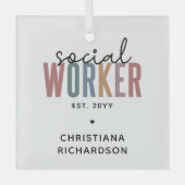 Geschenke für den Abschluss von Sozialarbeitern Ornament Aus Glas (Vorderseite)