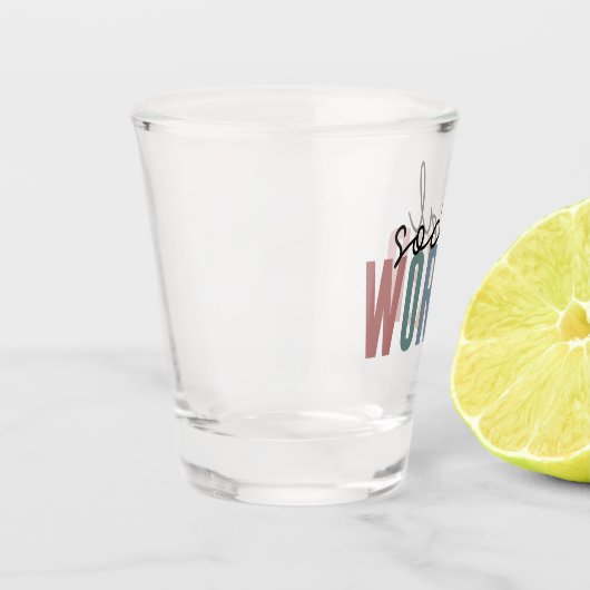 Geschenke für den Abschluss von Sozialarbeitern Schnapsglas (Links)