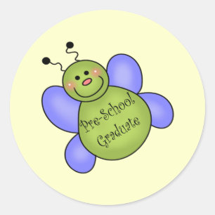 Geschenke für den Abschluss vor der Schule Runder Aufkleber