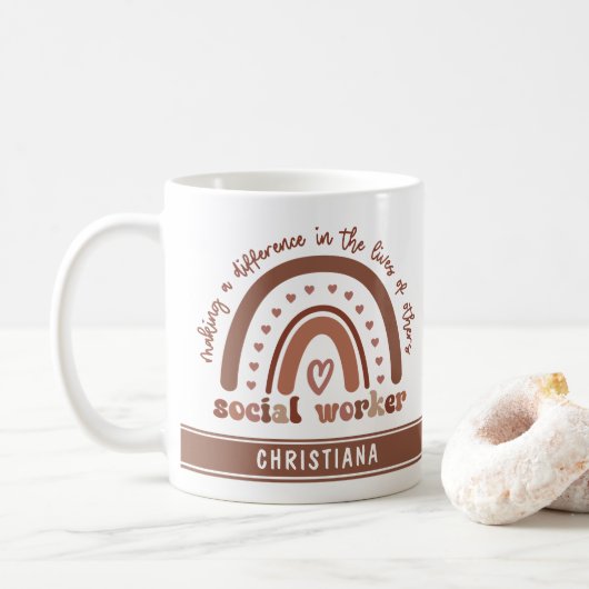 Geschenke für den Abschluss zur Bewertung von Sozi Kaffeetasse (Mit Donut)
