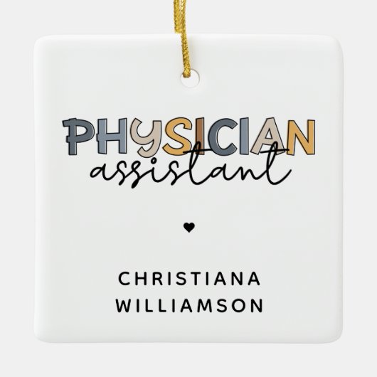 Geschenke für den Assistenten für benutzerdefinier Keramikornament (Vorderseite)