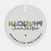 Geschenke für den Assistenten für benutzerdefinier Ornament Aus Glas (Rückseite)