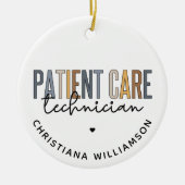 Geschenke für den benutzerdefinierten Patientenbet Keramik Ornament (Vorne)