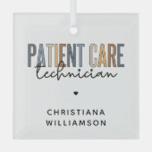 Geschenke für den benutzerdefinierten Patientenbet Ornament Aus Glas (Vorderseite)