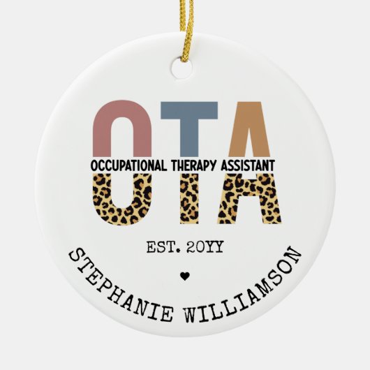 Geschenke für den OTA-Assistenten für Arbeitsthera Keramik Ornament (Vorne)