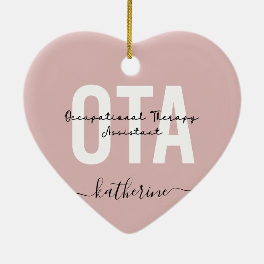 Geschenke für den OTA-Assistenten für Arbeitsthera Keramik Ornament (Hinten)