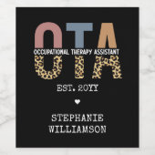 Geschenke für den OTA-Assistenten für Arbeitsthera Weinetikett (Einzelnes Label)