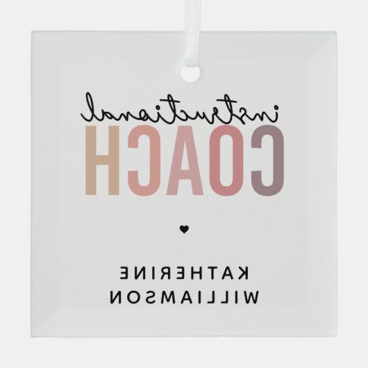 Geschenke für den Trainer nach Maß Ornament Aus Glas (Rückseite)