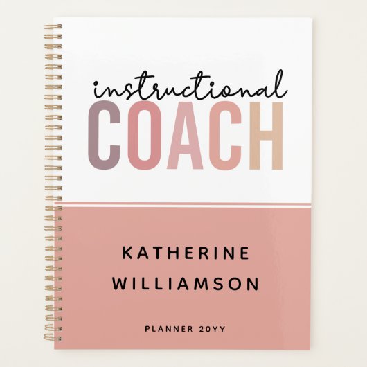 Geschenke für den Trainer nach Maß Planer (Vorderseite)