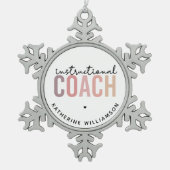 Geschenke für den Trainer nach Maß Schneeflocken Zinn-Ornament (Vorderseite)