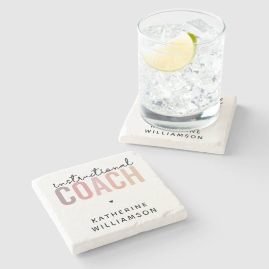 Geschenke für den Trainer nach Maß Steinuntersetzer (Seitenansicht)