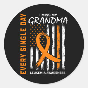 Geschenke für den Verlust der Oma Leukemia Sensibi Runder Aufkleber