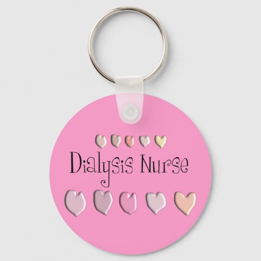 Geschenke für Dialysis Nurse Hearts Schlüsselanhänger (Vorderseite)