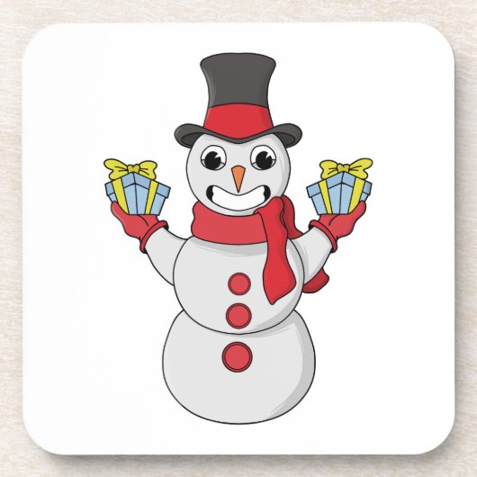 Geschenke für dich von Snowman Getränkeuntersetzer (Vorderseite)