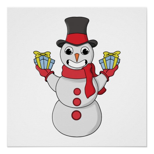 Geschenke für dich von Snowman Poster (Vorderseite)