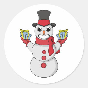 Geschenke für dich von Snowman Runder Aufkleber