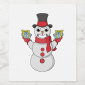 Geschenke für dich von Snowman Weinetikett (Einzelnes Label)