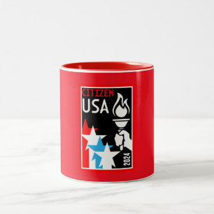 Geschenke für die amerikanische Staatsbürgerschaft Zweifarbige Tasse
