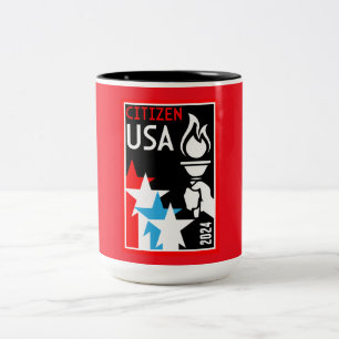 Geschenke für die amerikanische Staatsbürgerschaft Zweifarbige Tasse