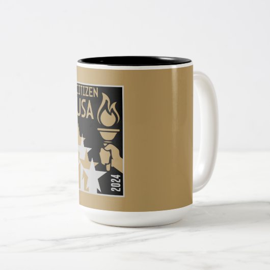Geschenke für die amerikanische Staatsbürgerschaft Zweifarbige Tasse (VorderseiteRechts)