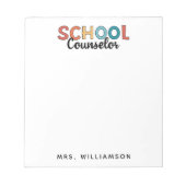 Geschenke für die Bewertung von Schulberatern Notizblock (Vorderseite)