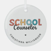 Geschenke für die Bewertung von Schulberatern Ornament Aus Glas (Vorderseite)