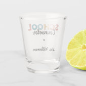 Geschenke für die Bewertung von Schulberatern Schnapsglas (Rückseite)