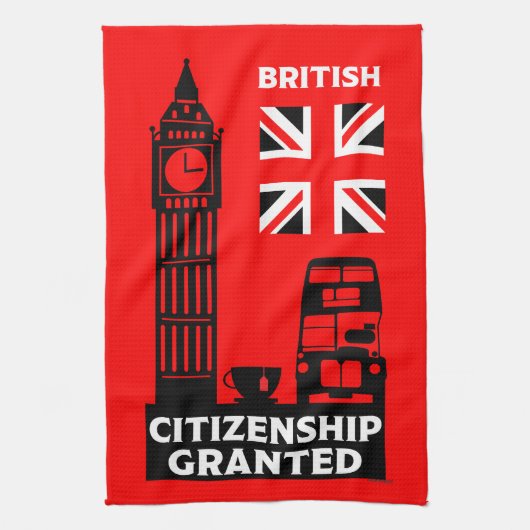 Geschenke für die britische Staatsbürgerschaft Geschirrtuch (Vertikal)