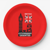 Geschenke für die britische Staatsbürgerschaft Pappteller (Vorderseite)