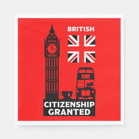 Geschenke für die britische Staatsbürgerschaft Serviette (Vorderseite)