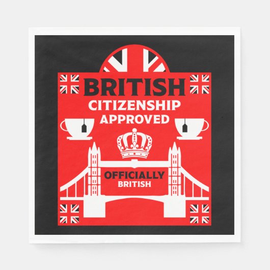 Geschenke für die britische Staatsbürgerschaft Serviette (Vorderseite)