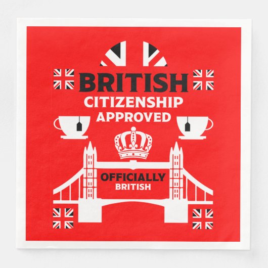 Geschenke für die britische Staatsbürgerschaft Serviette (Vorderseite)
