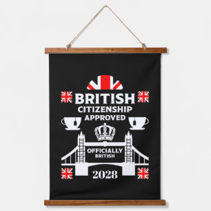 Geschenke für die britische Staatsbürgerschaft Wandteppich Mit Holzrahmen
