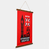 Geschenke für die britische Staatsbürgerschaft Wandteppich Mit Holzrahmen (Gewinkelt)