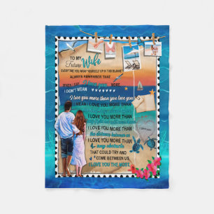 Geschenke für die Ehefrau   Brief an meine Ehefrau Fleecedecke