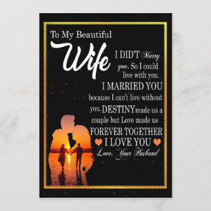 Geschenke für die Ehefrau   Brief an meine Frau Li Einladung