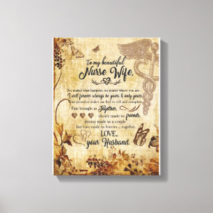 Geschenke für die Ehefrau von Krankenschwestern    Leinwanddruck