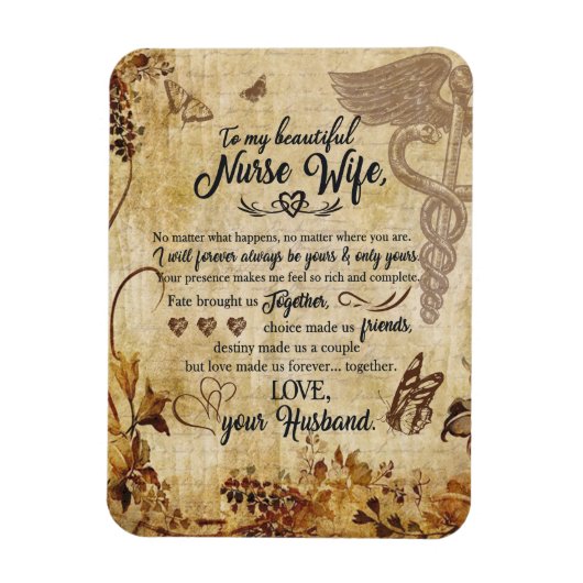 Geschenke für die Ehefrau von Krankenschwestern | Magnet (Vertikal)