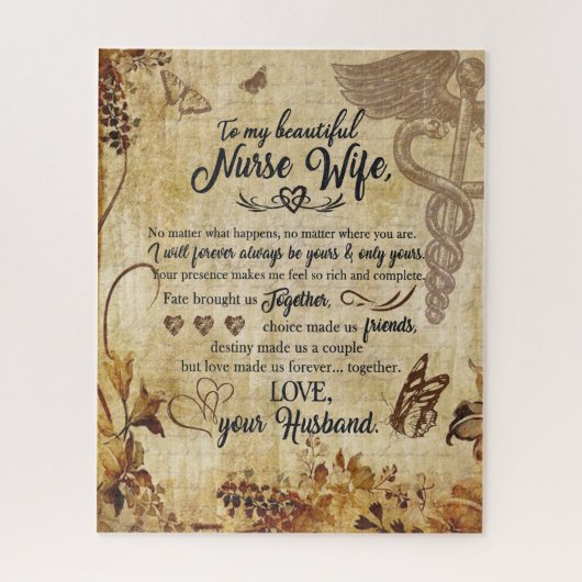 Geschenke für die Ehefrau von Krankenschwestern | Puzzle (Vertikal)