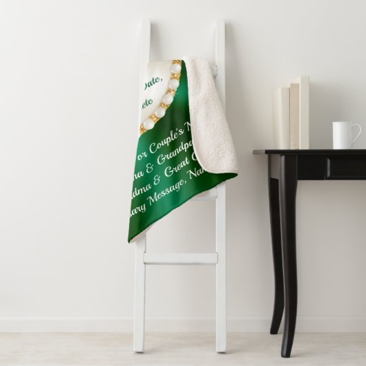 Geschenke für die Eltern von Emerald Wedding, Sherpadecke (Beispiel)