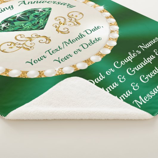 Geschenke für die Eltern von Emerald Wedding, Sherpadecke (3/4)