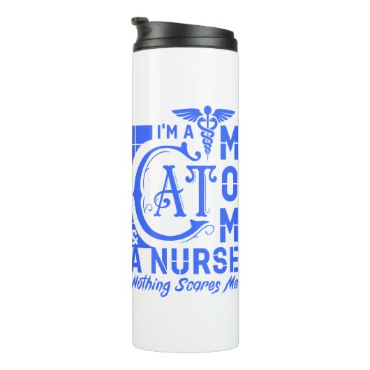 Geschenke für die Mama der Katzenkatze Thermosbecher (Nach rechts gedreht)