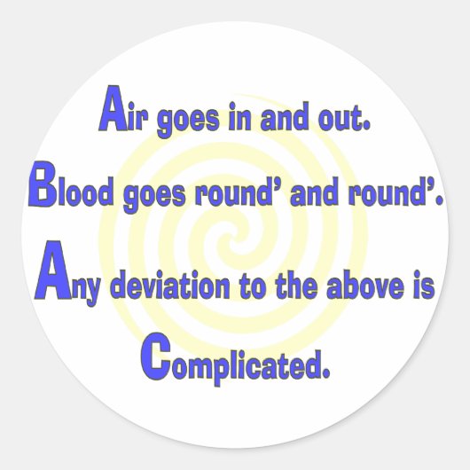 Geschenke für die sonnige Krankenschwester oder At Runder Aufkleber (Vorderseite)