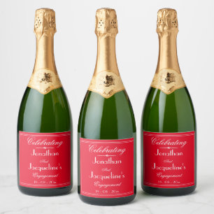 Geschenke für die Verlobungsparty Namen Elegant Ch Schaumweinetikett