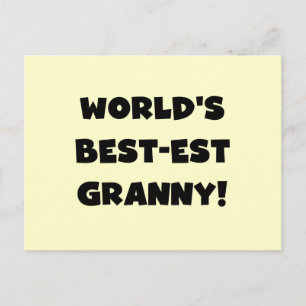 Geschenke für die weltbesten Granny Black Text Tsh Postkarte