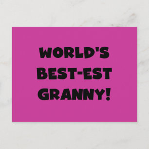 Geschenke für die weltbesten Granny Black Text Tsh Postkarte