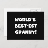 Geschenke für die weltbesten Granny White Text Tsh Postkarte (Vorne/Hinten)