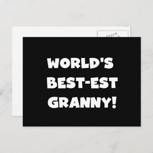 Geschenke für die weltbesten Granny White Text Tsh Postkarte (Vorne/Hinten)